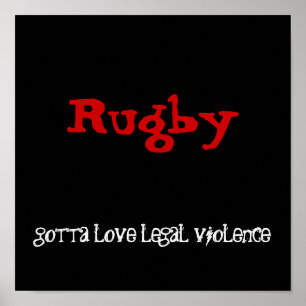 Rugby, måste ha kärlek våld. poster