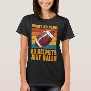 Rugby No Dynors No Helmet Just Bollar Retro Distre T Shirt