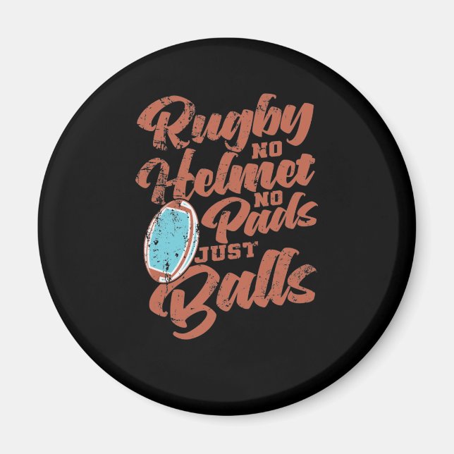 Rugby no Helmet no Dynors Just Bollar Football Magnet (Framsidan)