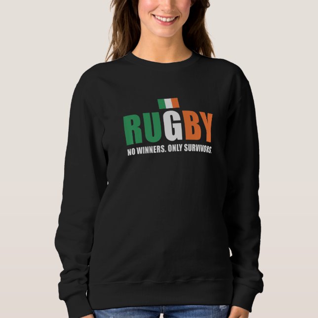 Rugby No Winners Only Survivors Ireland Rugby   T Shirt (Framsida)