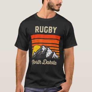 Rugby North Dakota Retro City State Vintage Usa T Shirt