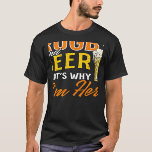 Rugby och Beer jag är här Rugby T Shirt