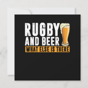Rugby och Beer Rugby Player Rugby Team Gift Inbjudningar