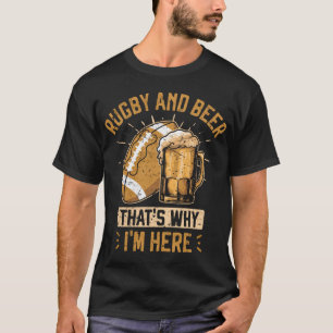 Rugby och Beer Team Funny Rugby Player T Shirt