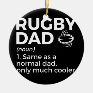 Rugby Pappa Definition Julgransprydnad Keramik