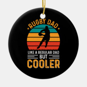 Rugby Pappa Julgransprydnad Keramik