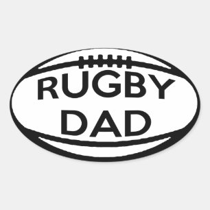 Rugby Pappa Ovalt Klistermärke