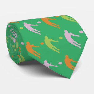 Rugby Pass Design Neck Tie Slips
