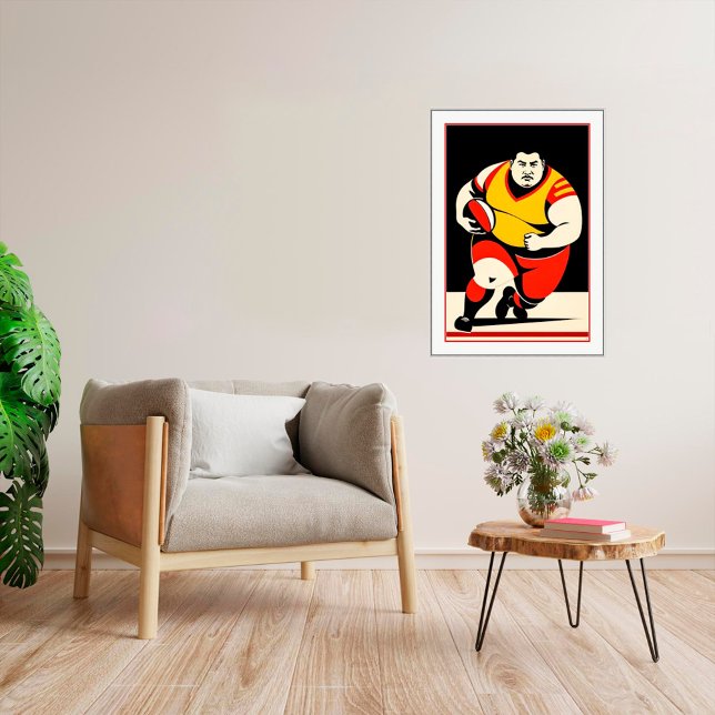 Rugby Player Art-utskrift Poster (Skapare uppladdad)