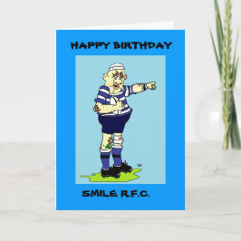 RUGBY PLAYER BIRTHDAY CARD KORT