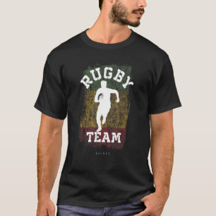 Rugby Player Guinea Flagga Sports Boll Rugby T Shirt