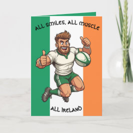 Rugby Player Leaping Kort