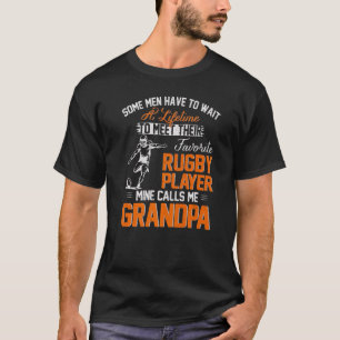 Rugby Player Mine kallar mig Grandpa Rugby Gift T Shirt