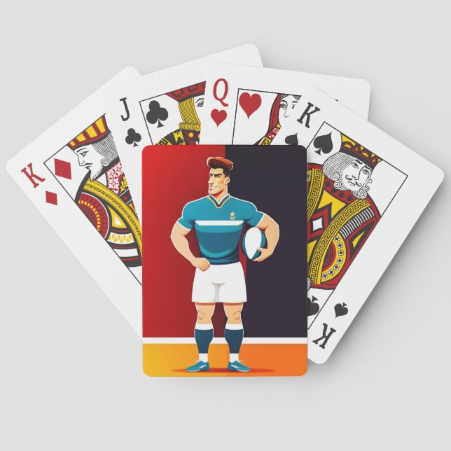 Rugby Player - Playing Cards Casinokort (Baksidan)