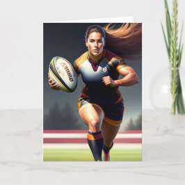 Rugby Player - Rugby Greeting Card Helgkort