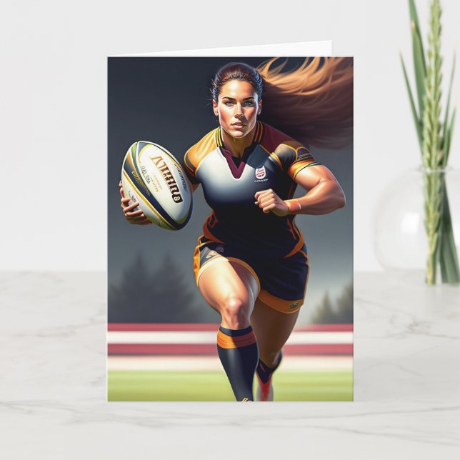 Rugby Player - Rugby Greeting Card Helgkort (Framsida)