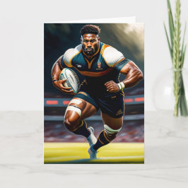 Rugby Player - Rugby Greeting Card Helgkort