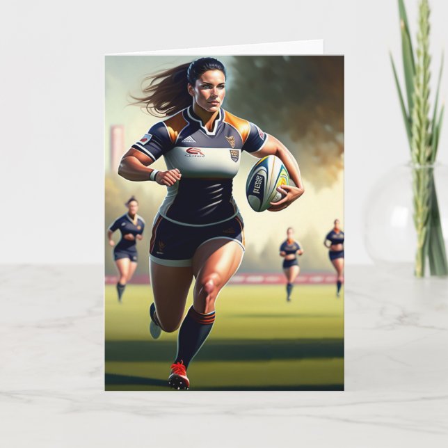 Rugby Player - Rugby Greeting Card Helgkort (Framsida)