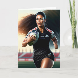 Rugby Player - Rugby Greeting Card Helgkort