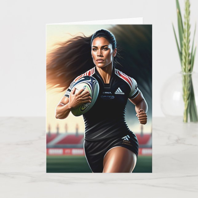 Rugby Player - Rugby Greeting Card Helgkort (Framsida)