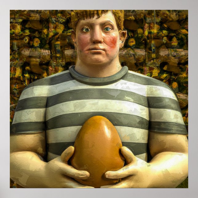 Rugby Player - Rugby Painting Print Poster (Framsidan)