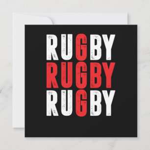 Rugby Player Rugby Team Rugby Football Gift Inbjudningar