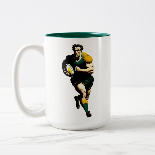 Rugby Player Two-Tone Mugg (Vänster)