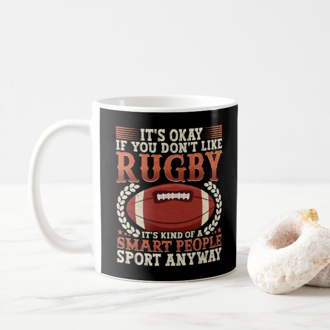 Rugby Player-typ av smart People-sport-roligt Kaffemugg (Med munk)