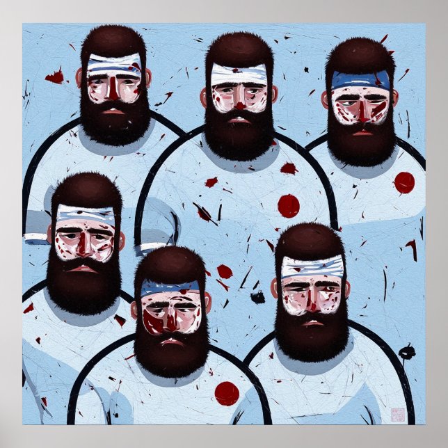 Rugby Players - Canvas Art Print Poster (Framsidan)