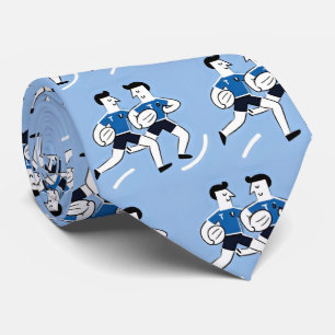 Rugby Players Design Neck Tie Slips