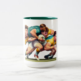 Rugby Players Two-Tone Mugg