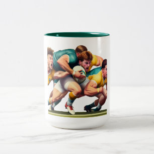 Rugby Players Two-Tone Mugg