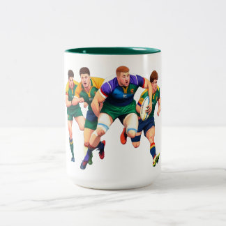 Rugby Players Two-Tone Mugg