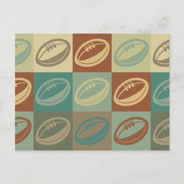 Rugby Pop Art Vykort (Framsida)