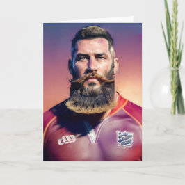 Rugby Porträtt - Rugby Greeting Card Helgkort