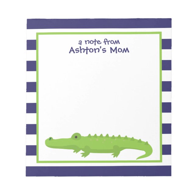 Rugby Rand Alligator Personlig Anteckningsblock (Framsida)