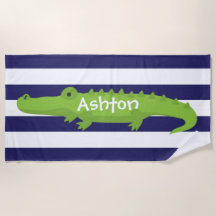 Rugby Rand Alligator Personlig Beach Towel