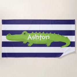 Rugby Rand Alligator Personlig Beach Towel