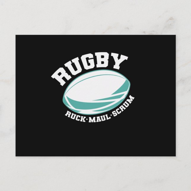 Rugby Ruck Maul Scrum Fotboll Sport Vykort (Framsida)