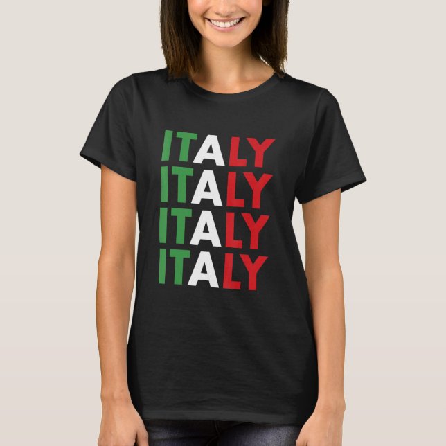 Rugby Rugby Rugby Rugby Rugby Rugby Italien Rugby  T Shirt (Framsida)