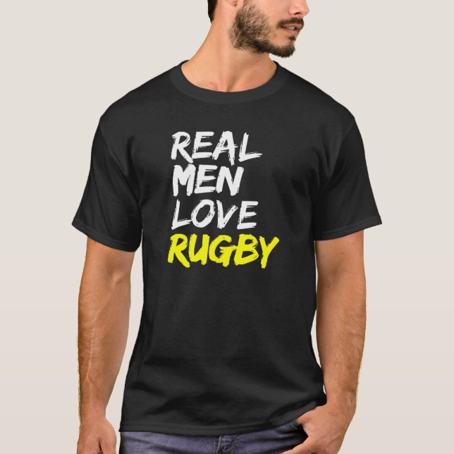 Rugby Say Manar Rugby Klubb Real Manar Kärlek Rugb T Shirt (Framsida)