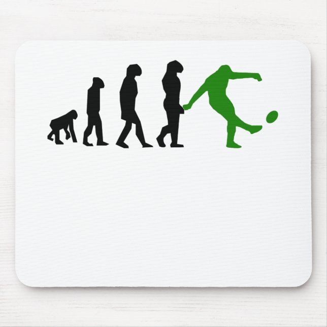 Rugby sparkar evolution (grönt) musmatta (Framsidan)