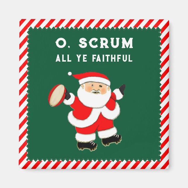 Rugby spelare strumpa fyller magnet (Framsidan)