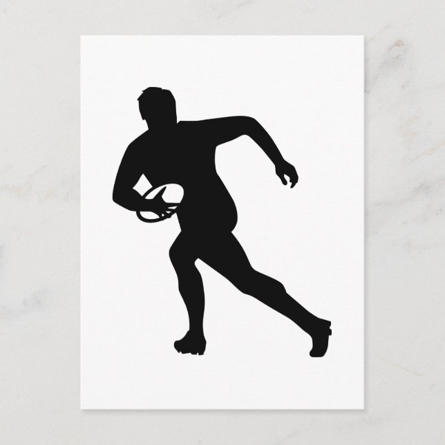 Rugby-spelare Vykort (Framsida)