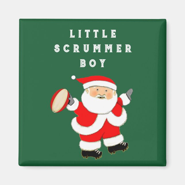 Rugby Sport Julpresent Magnet (Framsidan)