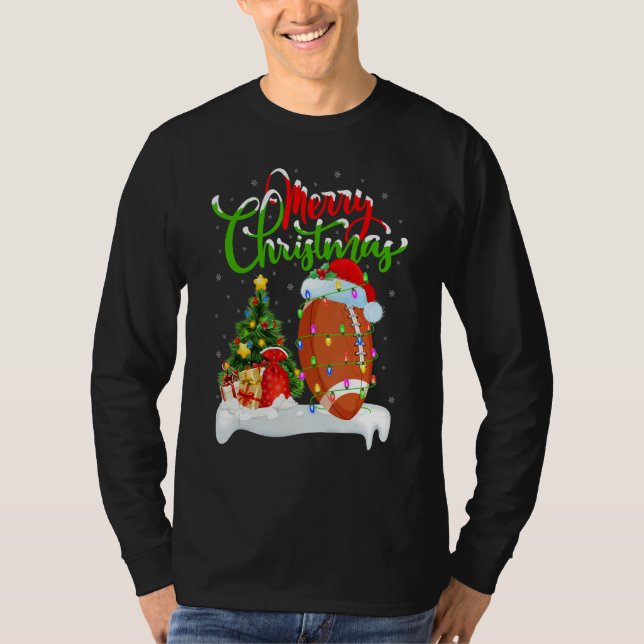 Rugby Sports   Xmas Decorations Santa Rugby Christ T Shirt (Framsida)