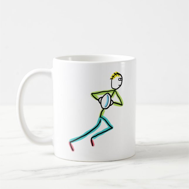 Rugby Stickman Kaffemugg (Vänster)