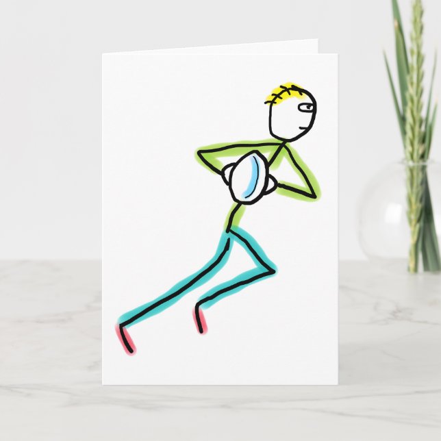 Rugby Stickman Kort (Framsida)