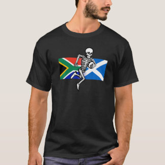 Rugby-supporter SA & Scotland flaggor & Ben T Shirt