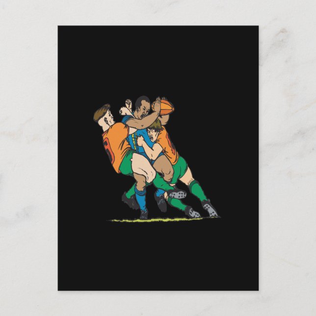 Rugby Tackle 2 Vykort (Framsida)